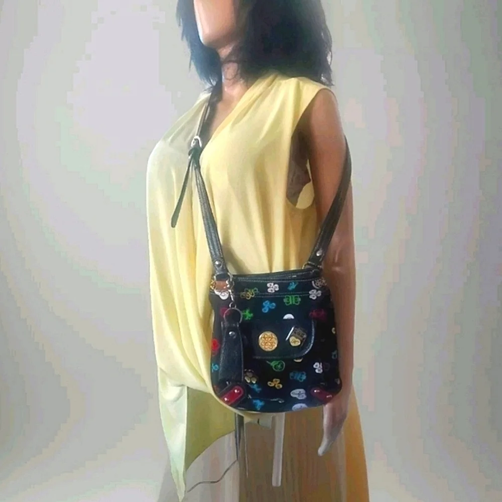 Kathy Van Zeeland Crossbody Handbag Multi Colored - Picture 10 of 10